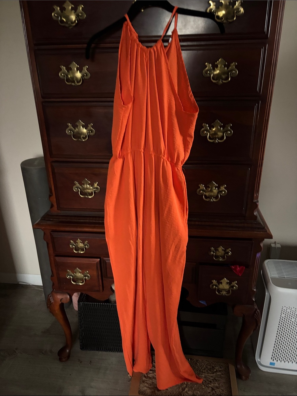 Sleeveless Orange Jumpsuit